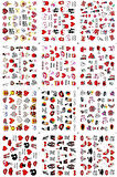 Renkli ve Desenli Tırnak Stickerları - Nail Art Sticker Çeşitleri - Su ile Yapışan Kolay Uygulama