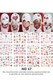Renkli ve Desenli Tırnak Stickerları - Nail Art Sticker Çeşitleri - Su ile Yapışan Kolay Uygulama