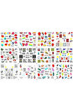 Renkli ve Desenli Tırnak Stickerları - Nail Art Sticker Çeşitleri - Su ile Yapışan Kolay Uygulama