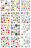 Renkli ve Desenli Tırnak Stickerları - Nail Art Sticker Çeşitleri - Su ile Yapışan Kolay Uygulama