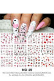 Renkli ve Desenli Tırnak Stickerları - Nail Art Sticker Çeşitleri - Su ile Yapışan Kolay Uygulama