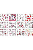 Renkli ve Desenli Tırnak Stickerları - Nail Art Sticker Çeşitleri - Su ile Yapışan Kolay Uygulama