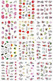 Renkli ve Desenli Tırnak Stickerları - Nail Art Sticker Çeşitleri - Su ile Yapışan Kolay Uygulama