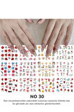 Renkli ve Desenli Tırnak Stickerları - Nail Art Sticker Çeşitleri - Su ile Yapışan Kolay Uygulama