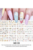 Renkli ve Desenli Tırnak Stickerları - Nail Art Sticker Çeşitleri - Su ile Yapışan Kolay Uygulama