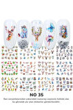 Renkli ve Desenli Tırnak Stickerları - Nail Art Sticker Çeşitleri - Su ile Yapışan Kolay Uygulama
