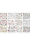 Renkli ve Desenli Tırnak Stickerları - Nail Art Sticker Çeşitleri - Su ile Yapışan Kolay Uygulama