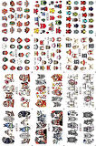 Renkli ve Desenli Tırnak Stickerları - Nail Art Sticker Çeşitleri - Su ile Yapışan Kolay Uygulama