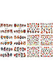 Renkli ve Desenli Tırnak Stickerları - Nail Art Sticker Çeşitleri - Su ile Yapışan Kolay Uygulama