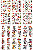 Renkli ve Desenli Tırnak Stickerları - Nail Art Sticker Çeşitleri - Su ile Yapışan Kolay Uygulama