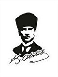 14x18 cm Mustafa Kemal Atatürk Sticker  Motor Araba Defter Masa