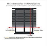 Donatti Güneşlik Düz Stor Perde İthal Mat Polyester Antrasit Gri