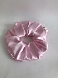  Pembe Saten Jumbo Büyük Boy XL Scrunchie Lastikli Simit Toka