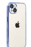 Iphone 15 Lensli Silikon - Açık Mavi