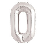 Parti Aksesuar 0 Rakam Folyo Balon Gümüş 40 inç