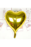 Parti Aksesuar Kalp Uçan Balon Folyo Sarı 80 cm 32 inç