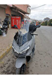Mondial Strada 125 Siperlik Ön Cam 2023 2024 Model 75cm Şeffaf Renkli 4mm UZUN CAM