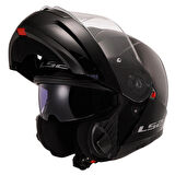 LS2 STROBE 2 SİYAH ÇENE AÇILIR KASK