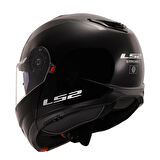 LS2 STROBE 2 SİYAH ÇENE AÇILIR KASK