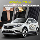 Honda Cr-V Siyah Renk Tay Tüyü Cepli & Terletmez Sırtlı Oto Koltuk Minder Seti - Koltuk Koruma Kılıfı (ÖN & ARKA TAM SET)