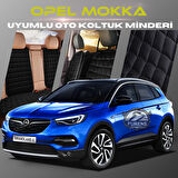 Opel Mokka Siyah Renk Tay Tüyü Cepli & Terletmez Sırtlı Oto Koltuk Minder Seti - Koltuk Koruma Kılıfı (ÖN & ARKA TAM SET)