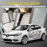 Renault Fluence Bej Renk Tay Tüyü Cepli & Terletmez Sırtlı Oto Koltuk Minder Seti - Koltuk Koruma Kılıfı (ÖN & ARKA TAM SET)