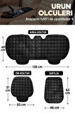 Chery Tiggo 8 & Pro Antrasit Renk Tay Tüyü Cepli & Terletmez Sırtlı Oto Koltuk Minder Seti - Koltuk Koruma Kılıfı (ÖN & ARKA TAM SET)
