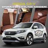 Honda Cr-v Kahverengi Renk Tay Tüyü Cepli & Terletmez Sırtlı Oto Koltuk Minder Seti - Koltuk Koruma Kılıfı (ÖN & ARKA TAM SET)