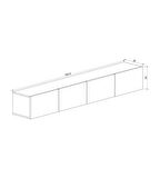 Duvara Monte Modern Minimalist Antrasit Tv Ünitesi Mdf 160 cm