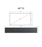Duvara Monte Modern Minimalist Antrasit Tv Ünitesi Mdf 160 cm