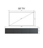 Duvara Monte Modern Minimalist Antrasit Tv Ünitesi Mdf 160 cm