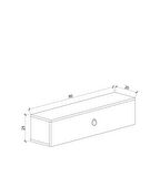 80 cm Duvara Monte Ahşap Makyaj Masası, Organizatör, Modern MDF Dresuar, Dar Giriş Masası