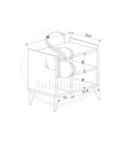  %100 Mdf - 50 Cm Minimalist Şık Beyaz Kapaklı Komodin Çok Amaçlı Dolap Modern Yan Sehpa