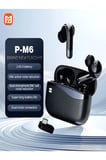 P-M6 2.4G ANC + ENC Gaming Bluetooth Kulaklık 4 mikrofonlu