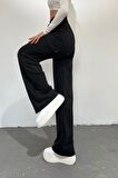 
Kadın Siyah - Regular Fit Kargo Cepli Bol Paça Eşofman Altı