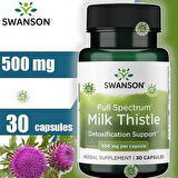 Swanson Full Spectrum Milk Thistle Deve dikeni (Detox) 500 mg, 30 Capsules