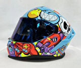 Sway SW 867 GAMER Gloss Renkli Camlı İç Güneş Vizörlü Kapalı Kask S