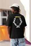 Fenerbahce Özel Tasarım Sırt Baskılı Siyah Unisex Tshirt