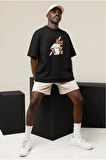 Arda Güler Baskılı Yüksek Kaliteli Unisex Oversize Siyah Tshirt