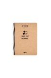 Keskin Color 20x28 Cm Çizgisiz Telli 80 Yaprak Defter Kraft Kapak Beyaz Kağıt