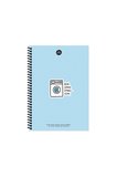 Hisli Şeyler 17x24 Cm Çizgisiz Telli Defter Sert Kapak 100 Yaprak