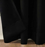 NİSH PERDE Blackout Karartma Güneşlik SİYAH PİLESİZ (%85-100 Oranında Karartma Sağlar )