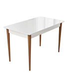 PİNOTEX AYAKLI KALİTELİ MDF SABİT YEMEK MASASI - 72 x 112 cm – BEYAZ