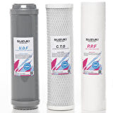 10 Inç Açık Kasa Su Arıtma Cihazı Tam Set (6 Filtre) Mineral Filtre Ilaveli