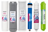 10 Inç Açık Kasa Su Arıtma Cihazı Tam Set (6 Filtre) Alkali Filtre Ilaveli