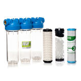 Şebeke modeli su arıtma cihazı kireç ve klor tutucu su arıtma