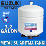 Tüm Su Arıtma Cihazlarına Uyumlu 12 Litre 3.2 Galon Metal Tank 