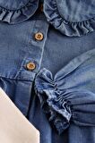 % 100 Pamuklu Denim Salopet Çorap Set