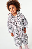 Next Baby Multi Pastel Leopard Suya Dayanıklı Tam Polar Astarlı Kar Tulumu
