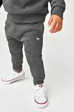 % 100 Pamuklu Gri Sweatshirt Jogger Alt Üst Takım